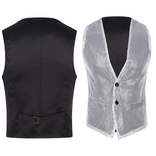Adults sparkly sequin vest - uk,
