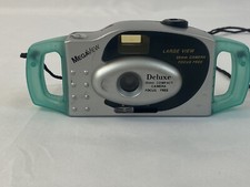 ELC07_054a Green Gray 35mm Camera MegaView Plastic Deluxe Focus Free Fast Ship