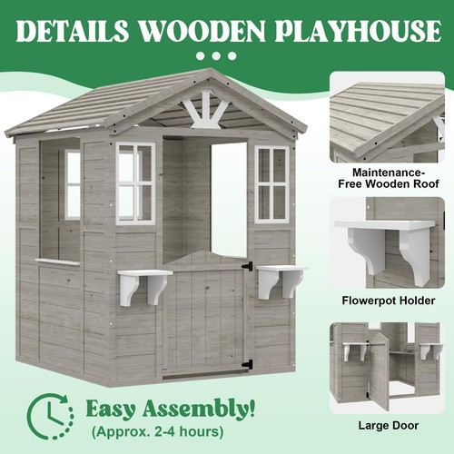Kitchen wooden kids playhouse - kids,