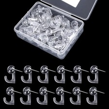 Clear Push Pins 50 Pcs Drawing