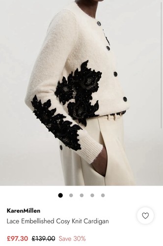 Karen millen cream black - karen,