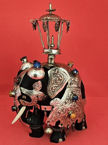 Antique silver and ebony wood - and,