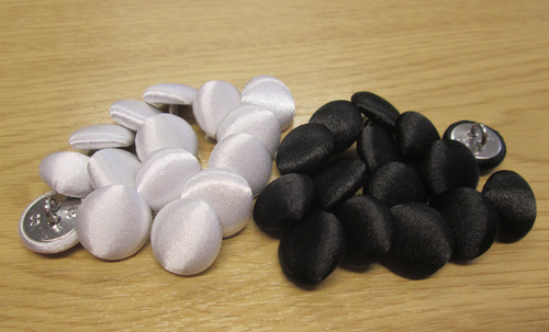 Satin fabric covered buttons - 5,