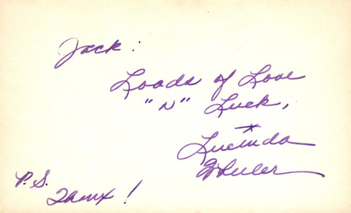 Lucinda wheeler signed auto - lucinda,