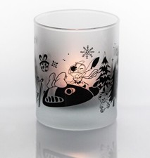 Stitch Christmas glass Candle