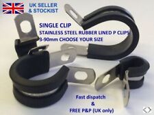  RUBBER LINED P CLIPS STAINLESS STEEL **CHOOSE YOUR SIZE** single clip