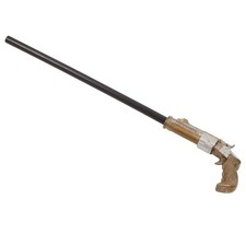 Bristol Novelty Steampunk Gun Cane 42" Adults Fancy Dress New