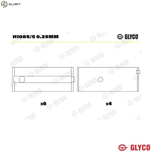 Crankshaft bearing h1085 - bearing, h1085/5