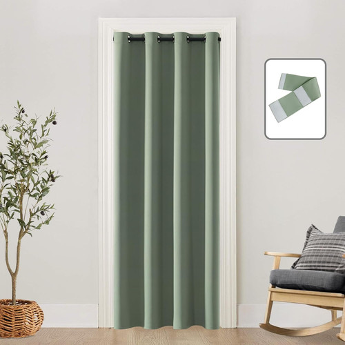 Sage green tapestry - green, curtains