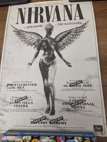 1994 nirvana tour poster see - 1994,