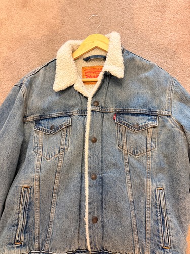 Levi sherpa trucker denim - trucker,