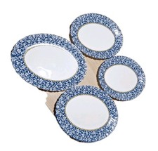 luminarc assiettes x4 large oval shape plates white glass 25cm x 38cm