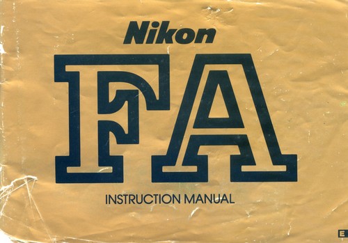 Nikon instruction manual - fa,