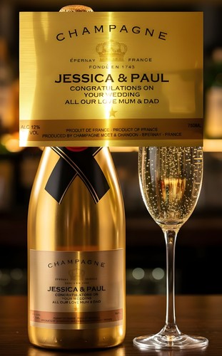 Personalised moet champagne - personalised,