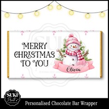 Personalised Chocolate Bar Galaxy Wrapper. Christmas Eve Box Stocking Filler