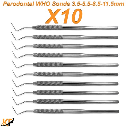 Periodontal probes who - 10,