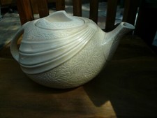 Vintage Portland Potteries Cobridge PPC Beige Art Deco Teapot