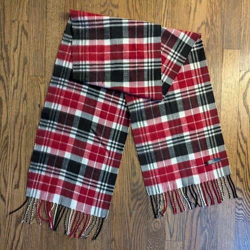 Cashmere red plaid rectangle - red,