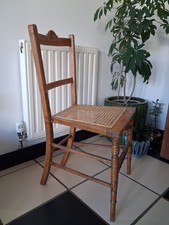 Antique wood chair cane - cane, rattan