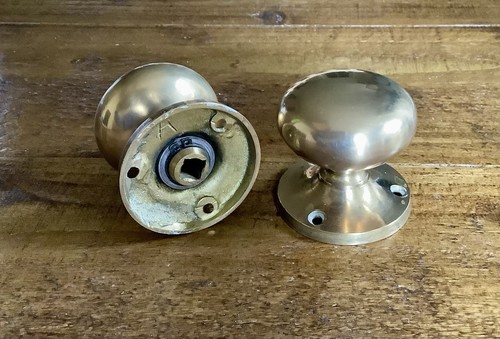 Brass door knobs unlacquered - door,