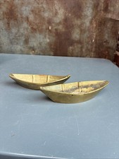 Set of Two Vintage Solid Brass