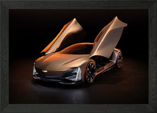 Gold Concept Car Framed Wall