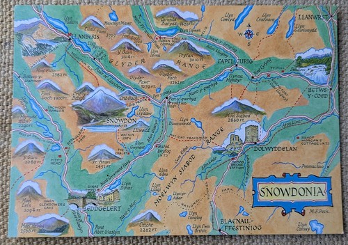 Snowdonia map f peck - m.f,