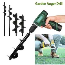 Auger Spiral Drill Bit Garden Yard Planting Post Hole Digger Borer Tool UK