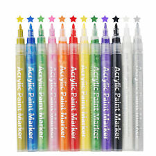 Permanent Acrylic Paint Markers Pens Set For Wood Rock Glass Metal Pebbles Art