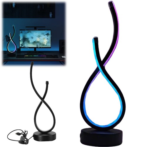 Modern spiral rgb table - rgb, lamp