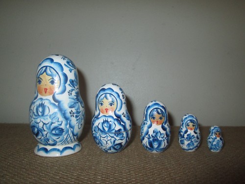 Vtg piece russian matryoshka - 5,