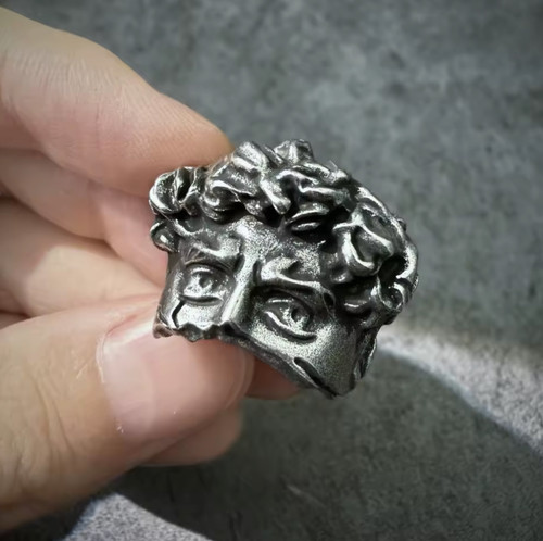 Greek statue ring silver - statue,