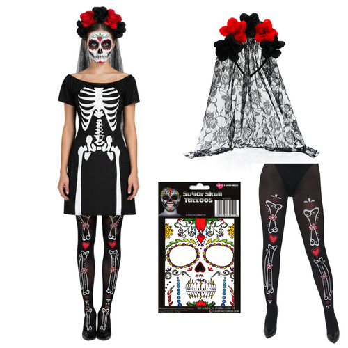 Ladies halloween skeleton - ladies,