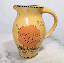 Studio Pottery Jug Pig Not To