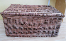 Basket Hamper, Woven Wicker