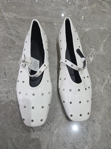 Studded buckle flat ballet - m&s,