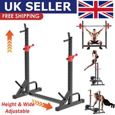 Squat Racks Barbell Rack Stand Adjustable Olympic Weight Bench Press Home Gym