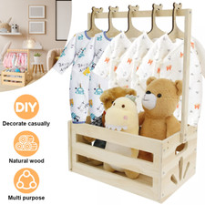 Wooden Baby Shower Basket with Handle Baby Basket Pregnancy New Parent Gifts UK