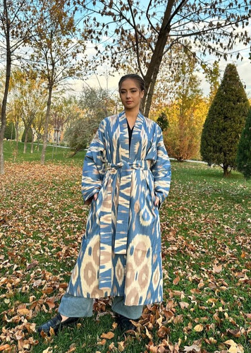 Uzbek handmade vintage ikat