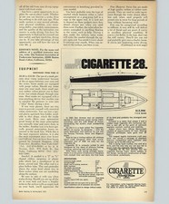 1971 Paper Ad Boat Racing Cigarettte 28 Dinghy American Fiberglass Tender Row