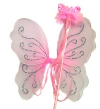 Girls Pink Glitter Fairy
