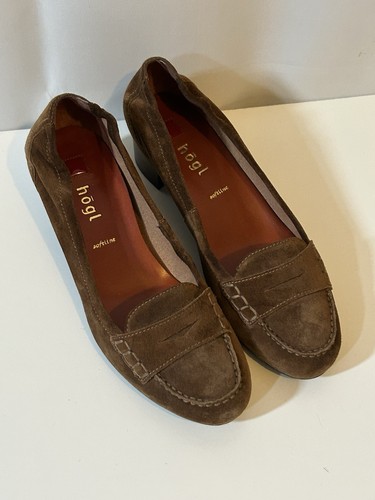 Hogl brown suede loafers - , low
