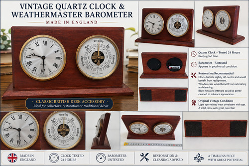 Vintage quartz clock - clock, &