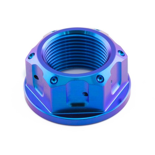 Titanium axle nut m24 - m24, drilled