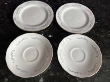 Royal Kent Bone China Made In Staffordshire 2 x Saucer and 2 x Side Plates