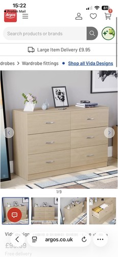 Argos raino drawer chest of - 6,