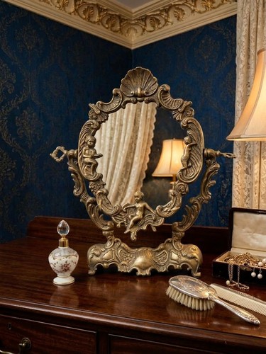 Antique gilt brass cherub - ​antique,