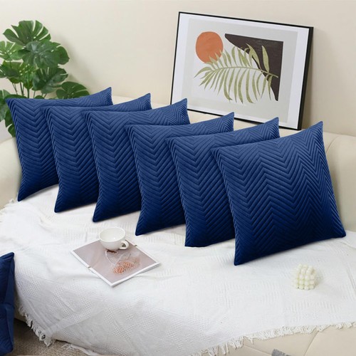 Quilted filled velvet cushion - quilted,
