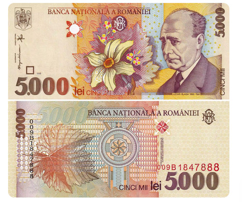 Romania 5000 lei 1998 107 - romania,