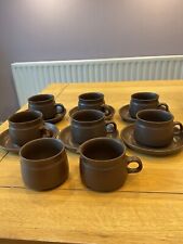 Set of 6 Vintage Denby Langley Mayflower Tea Cup & Sauce,sugar bowl & milk jug